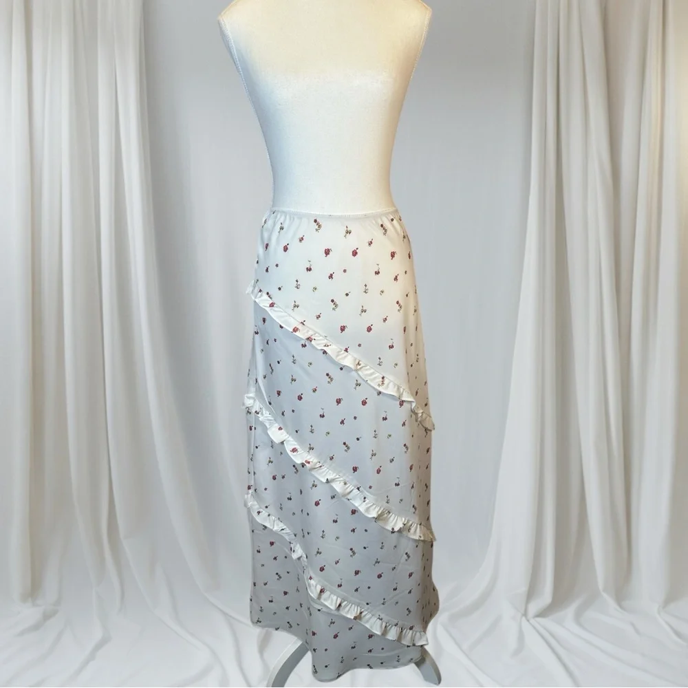 And Now This Asymmetrical Ruffled Maxi Skirt NWOT - Picture 10 of 10